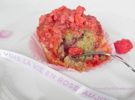 Pralines & Raspberry muffins – Muffins aux pralines et framboises