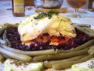 Igloo de courgettes à la purée de carotte