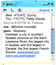 guru google Google Talk Guru transforme Google Talk en un système de questions réponses
