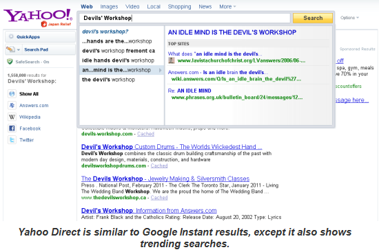 Yahoo search direct thumb Yahoo does a Google Instant with Search Direct feature!