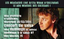 Concert salsa de Deldongo en quintet le mercredi 30 Mars 2011 @ O’Sullivan’s