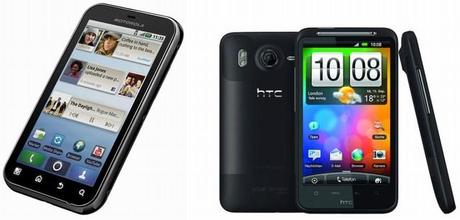 Les Motorola Defy et HTC Desire HD des packs SFR vont être bientôt mis à jour