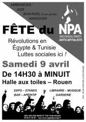 Affiche de la fête du NPA de Rouen