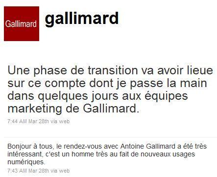 Affaire du compte Twitter Gallimard. Dossier clos.