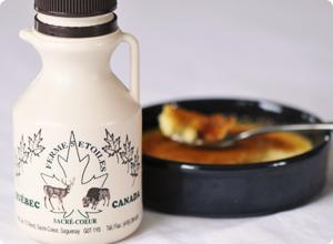 crème brulée au sirop d'érable