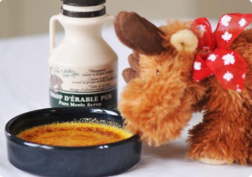 crème brulée au sirop d'érable