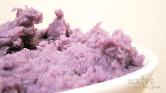 Purée de pomme de terre vitelotte au micro-ondes