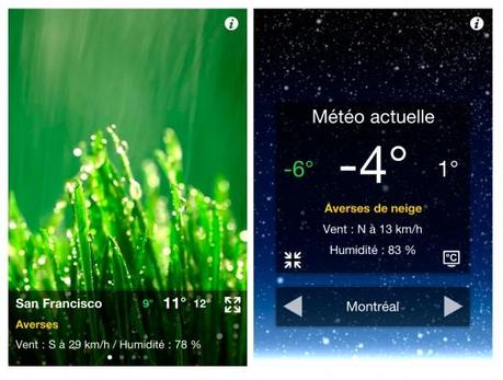 Meteo-HD Météo HD pour iPhone : des prévisions météorologiques animées