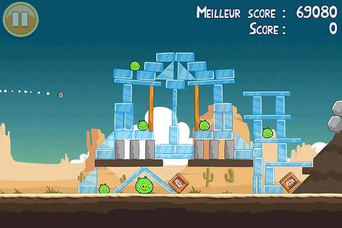Capture d'écran du jeu Angry Birds