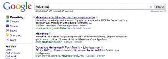google comic 540x192 Tapez Helvetica dans Google !