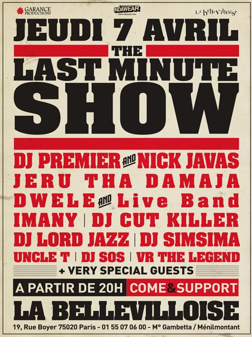 The Last Minute Show avec de nombreux artistes le 7 Avril 2011