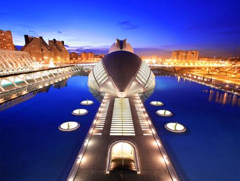 L'architecture futuriste de l'Oceanografic de Valence