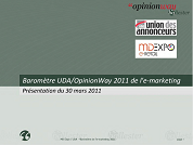 Le slide du samedi : Le Baromètre UDA/OpinionWay 2011 de l’e-marketing