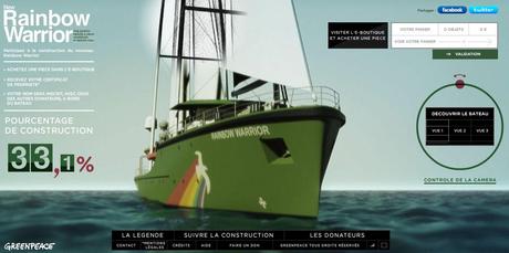 Greenpeace fait appel à la générosité des internautes pour construire le Rainbow Warrior 3