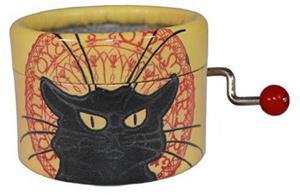Boite à musique chat noir