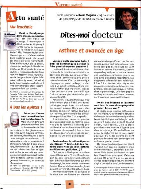 L’auteure Francette Peulon (Éditions Dédicaces) obtient un article dans le magazine Racines, en France