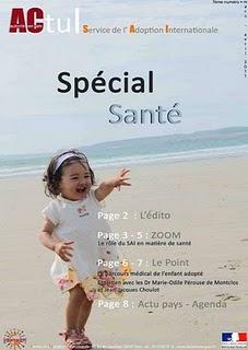 La nouvelle lettre du SAI et la santé des adoptés