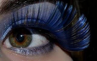 Faux-cils Bleu et or