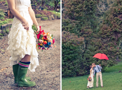 Promenons-nous sous la pluie… {Real Wedding}