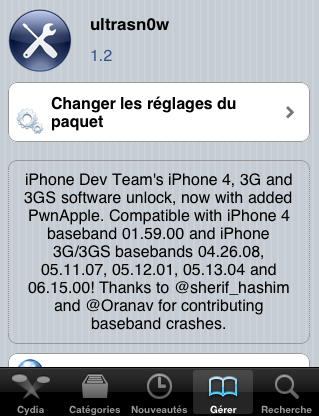 Unlock iPhone 4 / Désimlock 4.3.1 disponible avec ultrasn0w