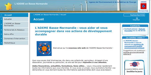 Ademe Basse Normandie - Nouveau site web