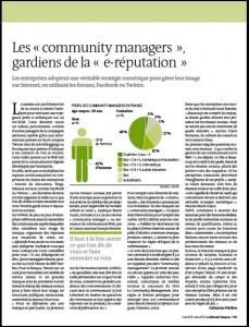 Elaee dans Le Monde Campus    au sujet des Community Managers
