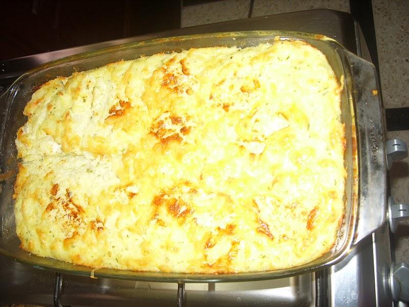 Crevettes à l'ail et gratin de pdt au fromage
