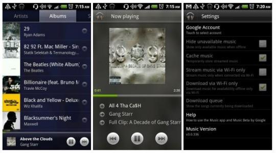 music app 540x300 La nouvelle application Music pour Android en approche