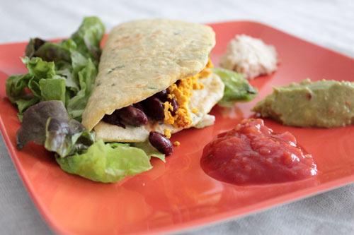 Tortilla de maïs à l’ail et à la coriandre