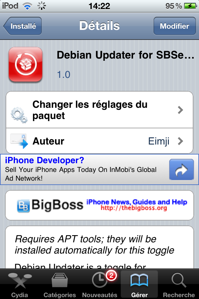 [TUTO] Lancer les mises a jour des sources de Cydia sans passer par l’application !
