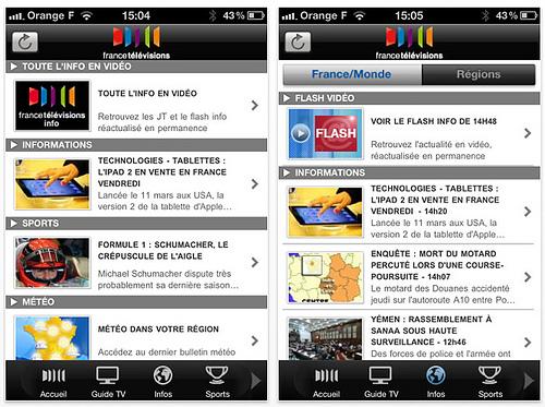 France Télévision sur iPhone et iPad...