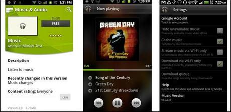Fuites sur l’Application Google Music