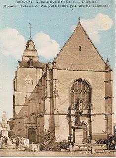 Paysages de Normandie:Eglise d'Almenches dans l'Orne