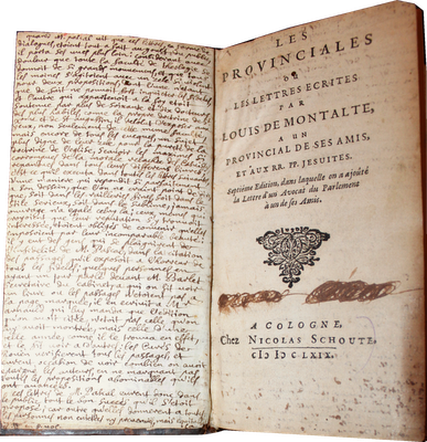 Les Provinciales de Blaise Pascal dans l’édition de Cologne