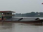 Thaïlande. Nong Khai. Péniches Mékong