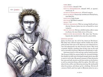 guide officiel de la saga Twilight - biographie de James
