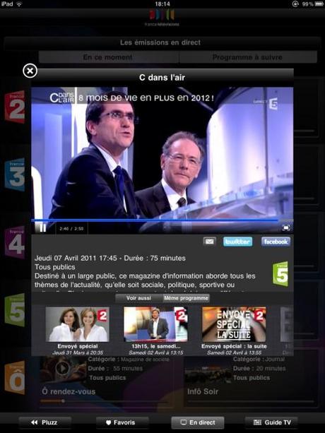 France Télévisions lance son application iPhone / iPad