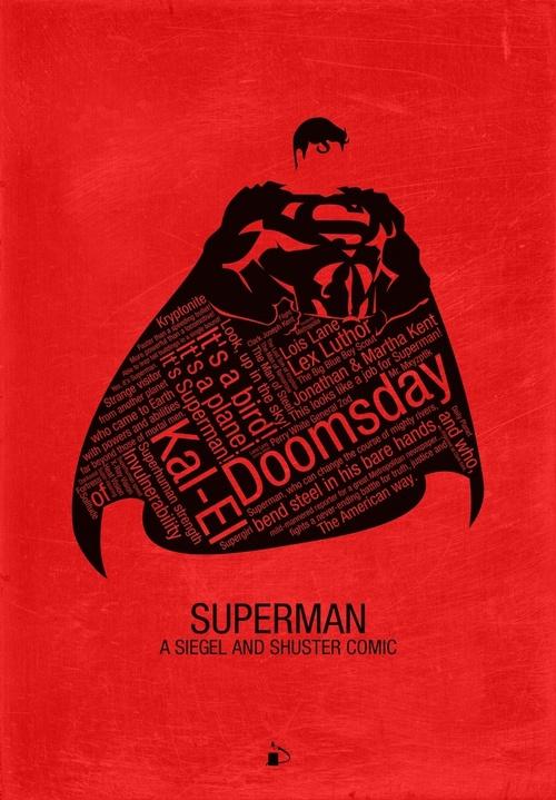 Batman & Superman en typographie