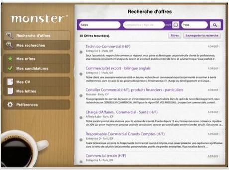 monster job Monster Jobs pour iPad