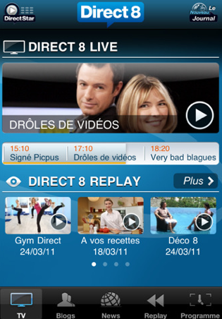 Direct 8 est disponible sur l’App Store