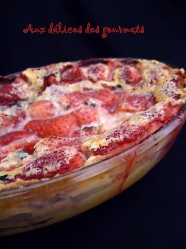 CLAFOUTIS DE FRAISES A LA MENTHE