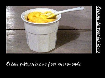 Crème pâtissière au four micro-onde