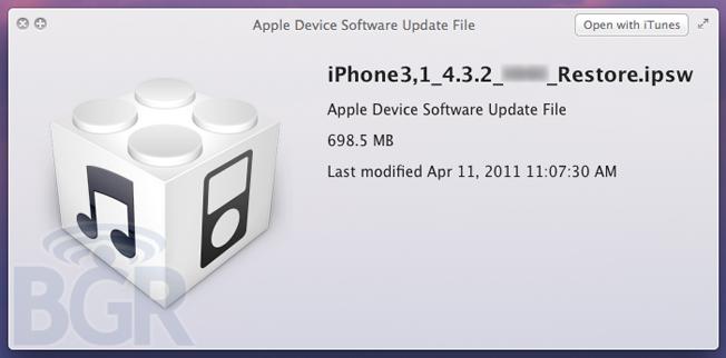 On reparle de l’iOS 4.3.2