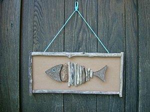 poisson bois flotté et carton