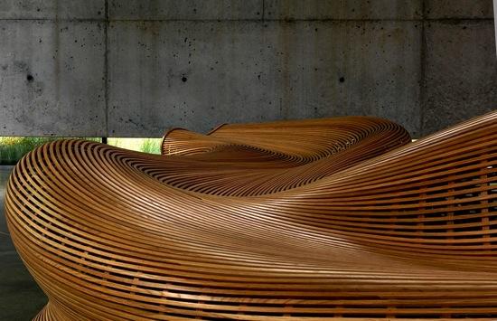 Un banc en chêne courbé par Matthias Pliessnig - 3