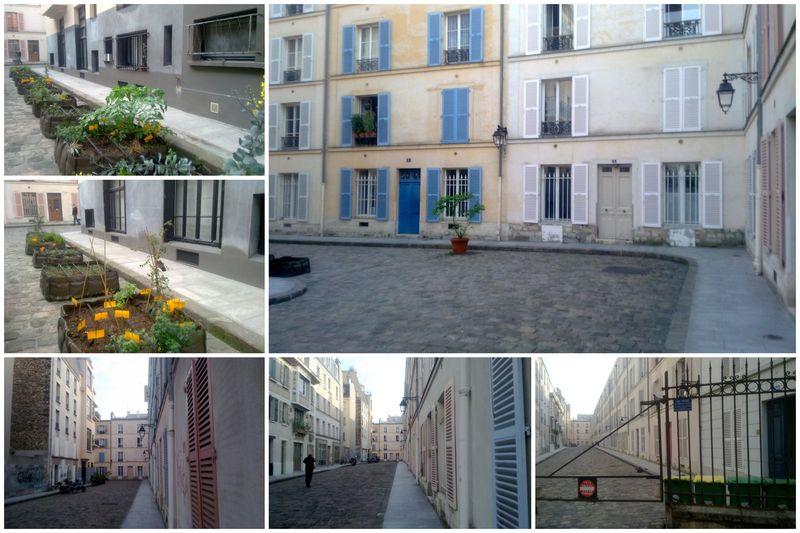 Le Passage d'Enfer (son nom) fait un coude entre la rue Campagne-Première et le boulevard Raspail, à la hauteur du métro Raspail, lignes 4 et 6. Rien d'autre à noter que le calme, le charme, et la tranquilité de cette voie piétonne. Ah si ! L'harmonie du lieu doit déteindre sur ses habitants, témoins les sacs à plantes installés sur une portion de la voie, qui composent un admirable potager partagé, et donnent envie d'y repasser de temps à autre pour voir l'avancement des plantations.