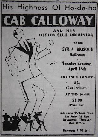 Jeudi 13 avril 1933, son altesse Calloway vous attend à la mosquée !