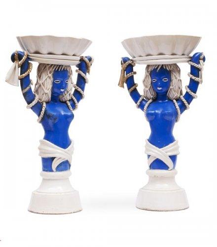 1302612226598276 COLETTE GUEDEN (1905 1999)   Suite de deux sculptures « sirène ».   Céramique Design & Moderne