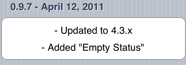 CleanStatus passe en version 0.9.7
