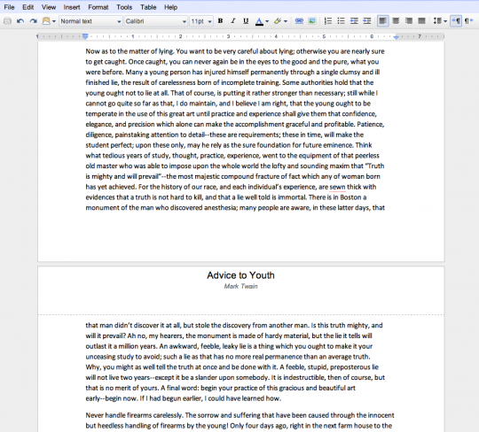 google docs pagination 540x488 La pagination sinvite sous Google Docs